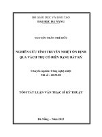 nghiên cứu tính truyền nhiệt ổn định qua vách trụ có biên dạng bất kỳ