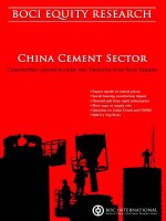 china cement industry primer  boc international (2011)