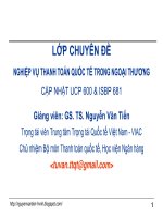 Chuyên đề nghiệp vụ thanh toán quốc tế trong ngoại thương