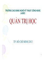 bài giảng quản trị học chương 6 một số vấn đề trong quản trị học hiện đại - cđ ngề công nghệ ladec