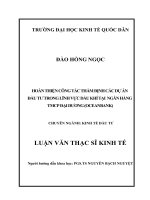 những vấn đề cơ bản về thẩm định dự án đầu tư trong lĩnh vực dầu khí