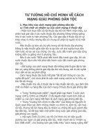 TƯ TƯỞNG hồ CHÍ MINH về CÁCH MẠNG GIẢI PHÓNG dân tộc