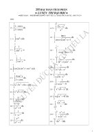 255 BÀI TOÁN TÍCH PHÂN ÔN THI ĐẠI HỌC
