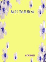 ĐL4 BÀI : THỦ ĐÔ HÀ NỘI
