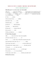 UNIT 11 - E GRADE 6 - BÀI TẬP TỔNG HỢP (2012)