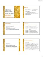 Lý thuyết Tổng quát về Kế toán ngân hàng