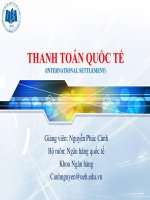 bài giảng thanh toán quốc tế chương 3 các phương tiện thanh toán quốc tế- gv. nguyễn phúc cảnh