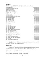 Bài tập nguyên lý kế toán