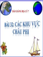 bài giảng địa lý 7 bài 32 các khu vực châu phi