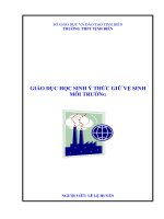 SKKN GIÁO dục học SINH ý THỨC GIỮ vệ SINH môi TRƯỜNG