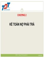 bài giảng kế toán tài chính chương 2 kế toán nợ phải trả - đh tôn đức thắng
