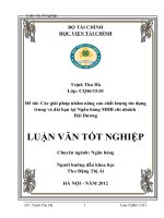 các giải pháp nhằm nâng cao chất lượng tín dụng trung và dài hạn tại ngân hàng mhb chi nhánh hải dương