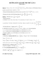 Đ.A ĐỀ THI THỬ KHỐI D LẦN 2 NĂM 2012