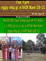 Chào mừng ngày nhà giáo Việt Nam 20-10