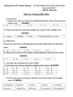 Đáp án thi GVDG Huyện chu kỳ 2011-2013
