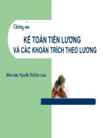 Kế toán tiền lwong và các khoản trích theo lương