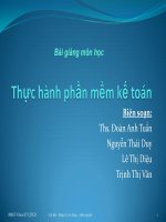 Bài giảng thực hành phần mềm kế toán