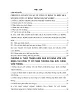 một số giải pháp nhằm nâng cao hiệu quả sử dụng vốn lưu động tại công ty cổ phần thương mại bưu chính viễn thông