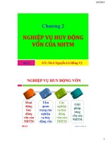 bài giảng nghiệp vụ ngân hàng chương 2 nghiệp vụ huy động vốn của nhtm - ths.nguyễn lê hồng vỹ