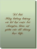 TƯỞNG TƯỢNG CUỘC TRÒ CHUYỆN CỦA EM VỚI ĐỒ DÙNG HỌC TẬP