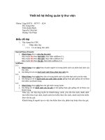 Tiểu luận môn Hướng đối tượng Thiết kế hệ thống quản lý thư viện