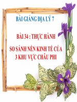 bài giảng địa lý 7 bài 34 thực hành so sánh nền kinh tế của ba khu vực châu phi