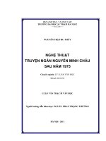 nghệ thuật truyện ngắn nguyễn minh châu sau năm 1975