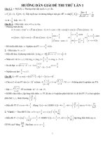 Đ.A ĐỀ THI THỬ KHỐI D LẦN 1 NĂM 2012