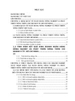 tín dụng cho các doanh nghiệp xuất nhập khẩu tại ngân hàng nông nghiệp và phát triển nông thôn chi nhánh 9 thành phố hồ chí minh