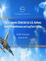 The Economic Climb Out for U.S. Airlines: Global Competitiveness and Long Term Viability air transportation association (2011)