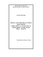 phong cách nghệ thuật tô hoài trong hồi ký chiều chiều và cát bụi chân ai