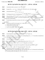 8 đề thi thử HKI môn Toán 10