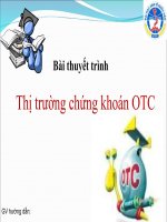 Bài thuyết trình thị trường chứng khoán OTC