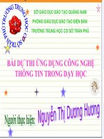 Bài dự thi CNTT đạt giải