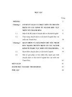 Chuyển dịch cơ cấu kinh tế ngành trongcông nghiệp hoá, hiện đại hoá khu vực miền núi Thanh Hoá hiện na