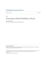các yếu tố ảnh hưởng đến lợi nhuận ngân hàng ở ukraine