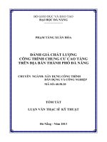 đánh giá chất lượng công trình chung cư cao tầng trên địa bàn thành phố đà nẵng