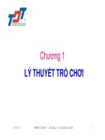 bài giảng tối ưu chương 1 lý thuyết trò chơi - ths. trần thị thùy nương