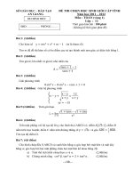 ĐỀ  HSG AG VÒNG 1 NĂM 2011-2012