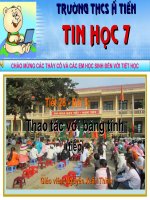 Tiết 28 - Bài 5: Thao tác với bảng tính