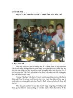 Một vài biện pháp tổ chức tốt công tác bán trú