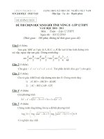 Đề thi và đáp án HSG tỉng vong 2 môn toán