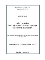 phân tích tĩnh tấm chịu uốn làm bằng vật liệu có cơ tính biến thiên