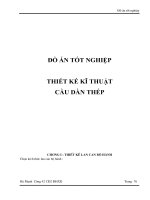 đồ án tốt nghiệp thiết kế kĩ thuật cầu dàn thép