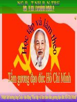 Học tập và làm theo tấm gương đạo đưc HCM