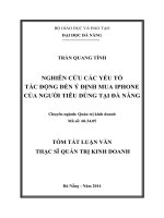 nghiên cứu các yếu tố tác động đến ý định mua iphone của người tiêu dùng tại đà nẵng