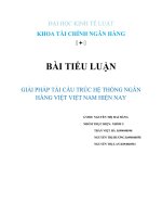 một số đề xuất cho quá trình tái cấu trúc ngân hàng tại việt nam