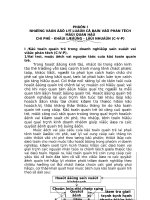 phân tích chi phí - khối lượng - lợi nhuận tại xí nghiệp chế biến thủy đặc sản số10
