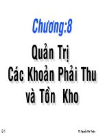 Chương 8 quản trị các khoản phải thu và tồn kho