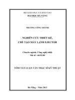 nghiên cứu thiết kế, chế tạo máy lạnh ejector